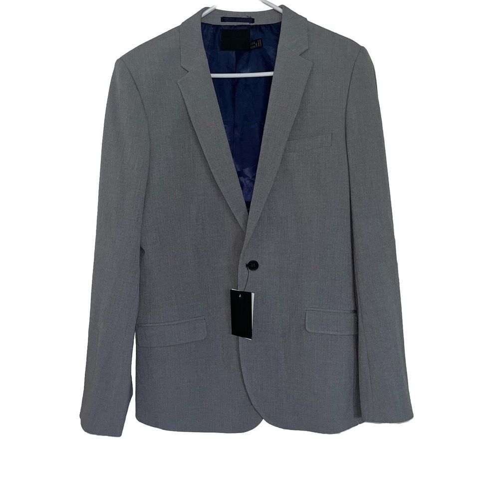 Asos Design Blazer Men 42L Blue Classic Career Sport Jacket NWT
